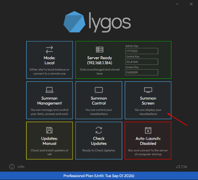 lygos summon screens