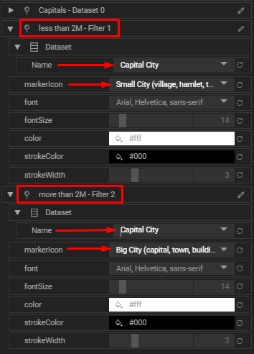 icon map layer filters