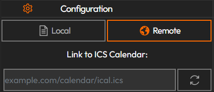 remote calendar with link