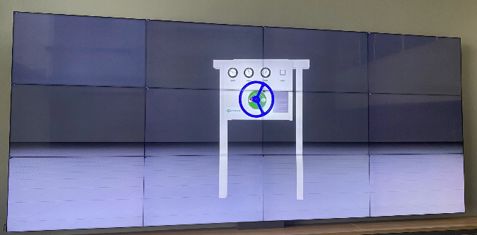 3D objects on multi screen video walls