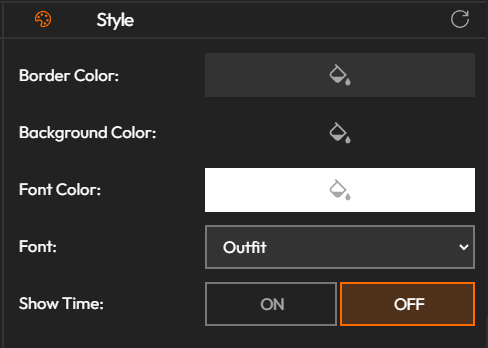 message streams style menu 