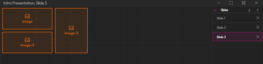 set position and resize visualizations on presentations slides