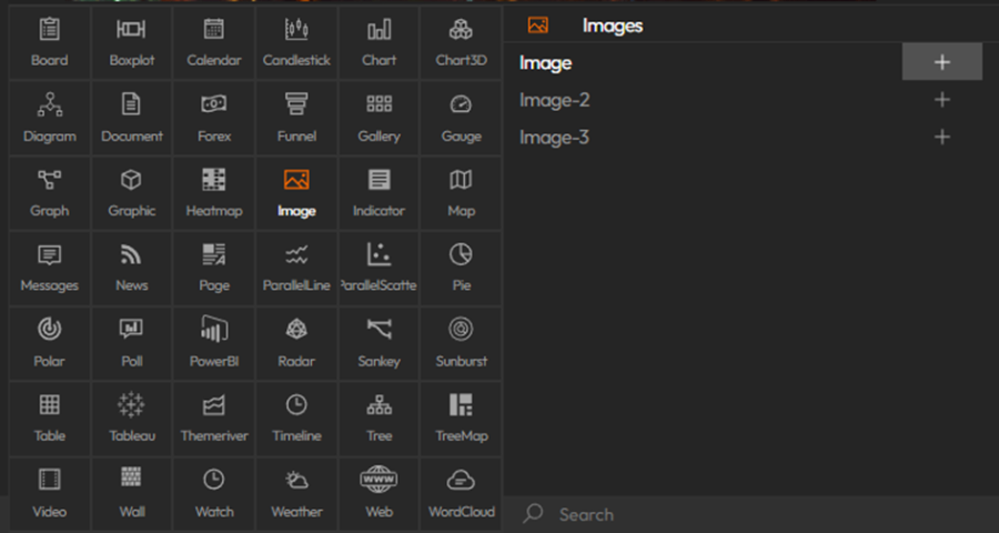 add any visualizations to signage