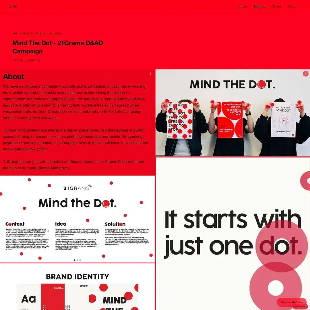 Mind The Dot - 21Grams D&AD Campaign | Lylac Studio
