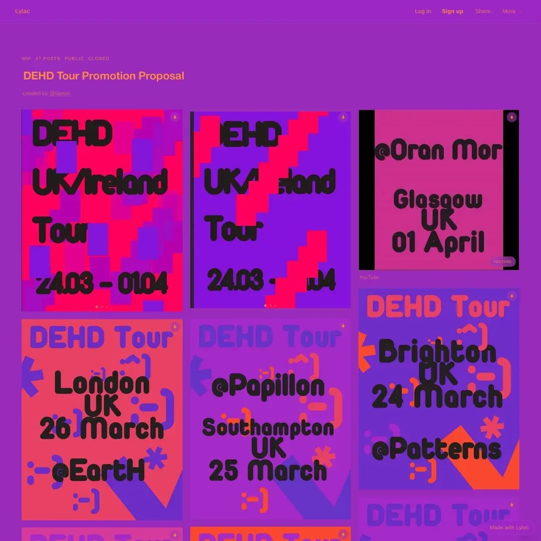 DEHD Tour Promotion Proposal | Lylac Studio