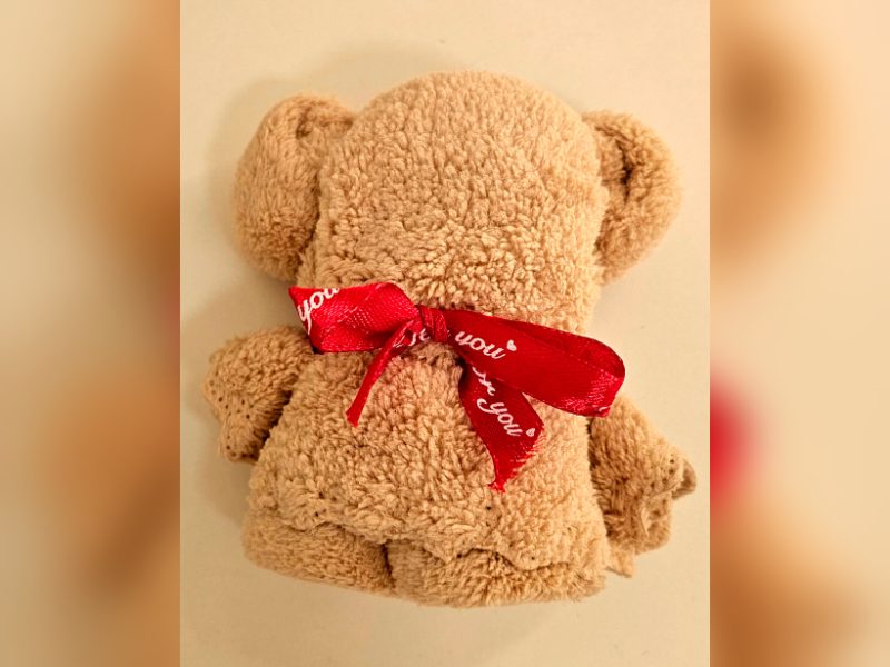 Bear Shaped Folded Towel
