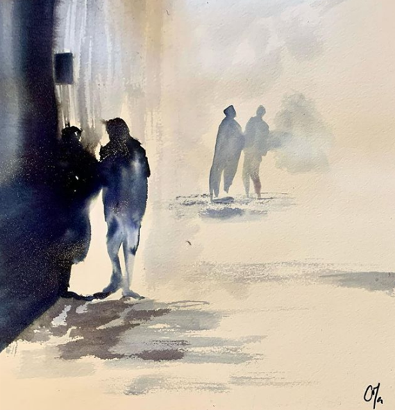 Tableau : Entre Chien et Loup.