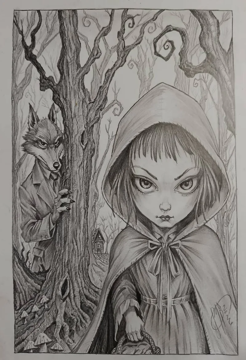 "un monstruo en el bosque"
