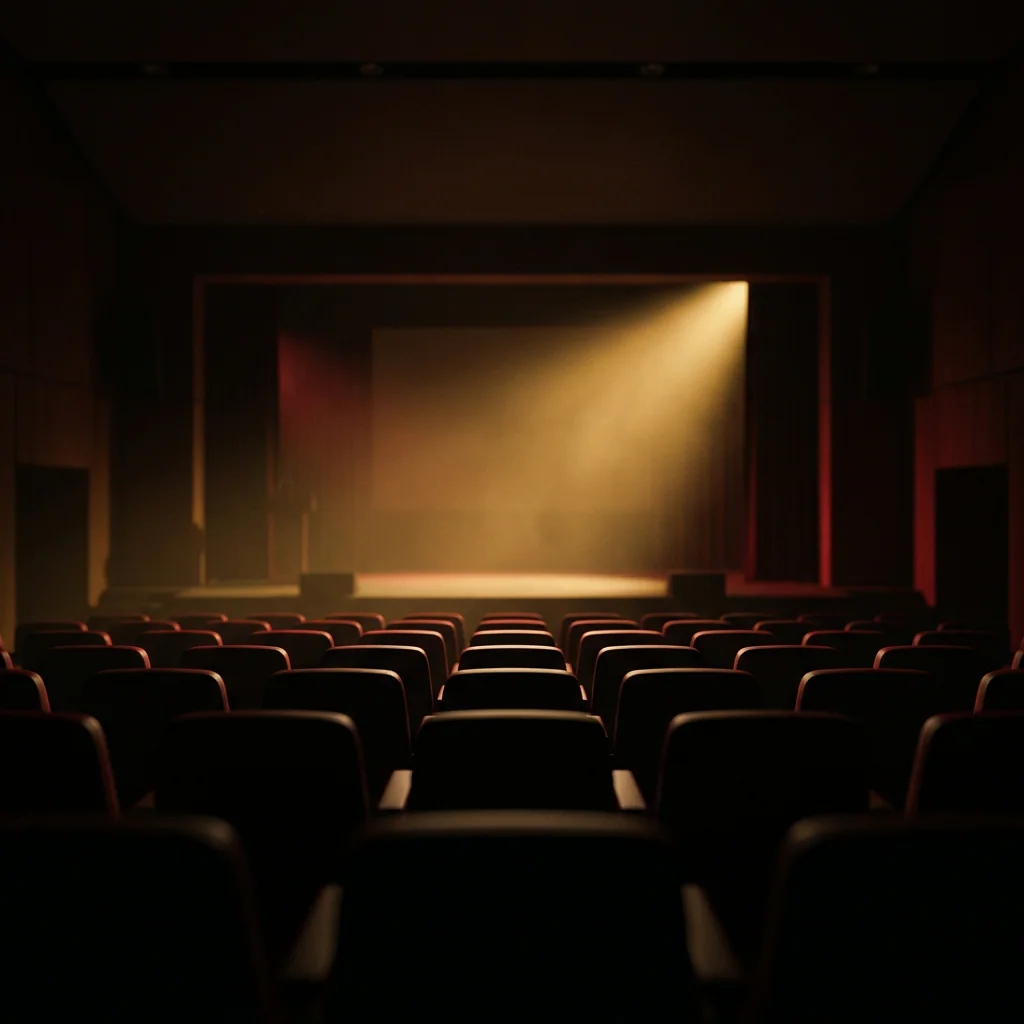 Illustration of a planned auditorium / seminar hall. Not a photograph of the centre.