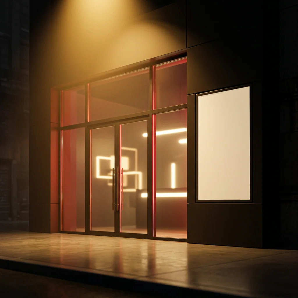 Illustration of a planned main entrance & signage. Not a photograph of the centre.