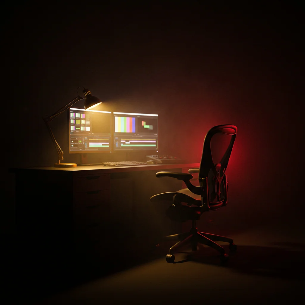 Illustration of a planned vfx compositing studio. Not a photograph of the centre.