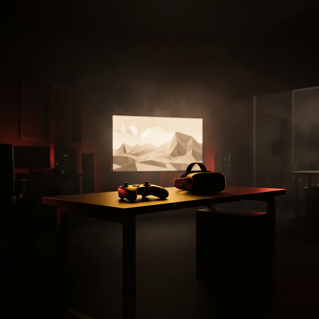 Illustration of a planned game design studio. Not a photograph of the centre.
