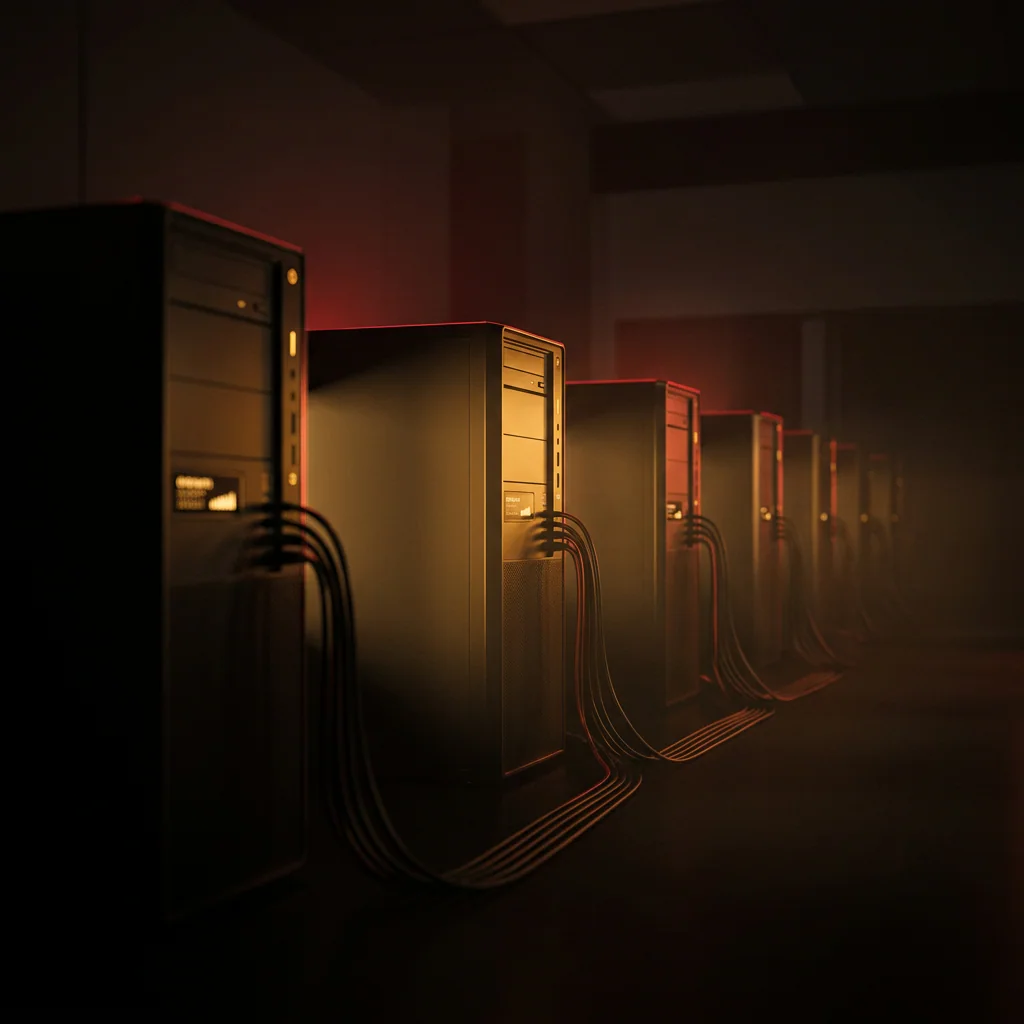 Illustration of a planned rendering & software lab. Not a photograph of the centre.