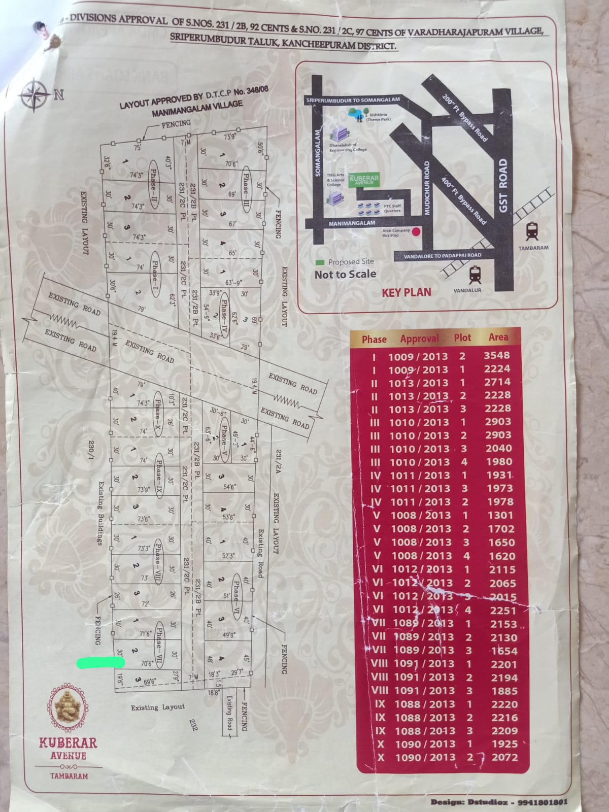 CMDA RERA Approved Residential plots at  Manimangalam/West Tambaram, Chennai. - Property Image
