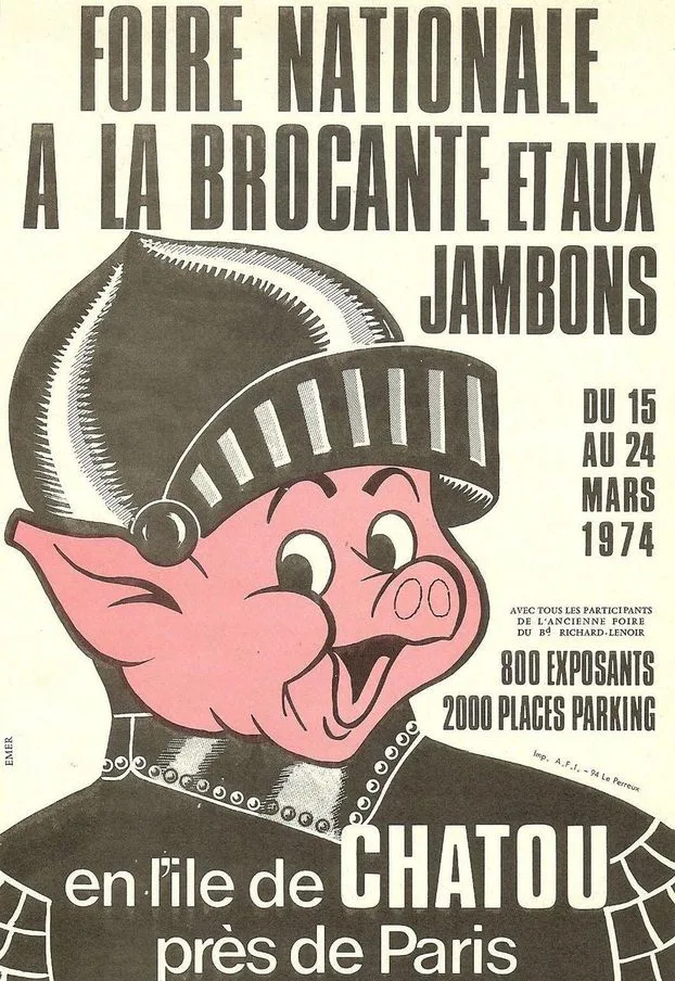 Афиша 1970 года "Национальная ярмарка старья и ветчины" афише. Фото: DR