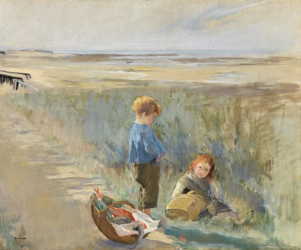 Ева Гонсалес, «Дети на песчаных дюнах, Гранкамп», около 1877–1878. Photo : National Gallery of Ireland