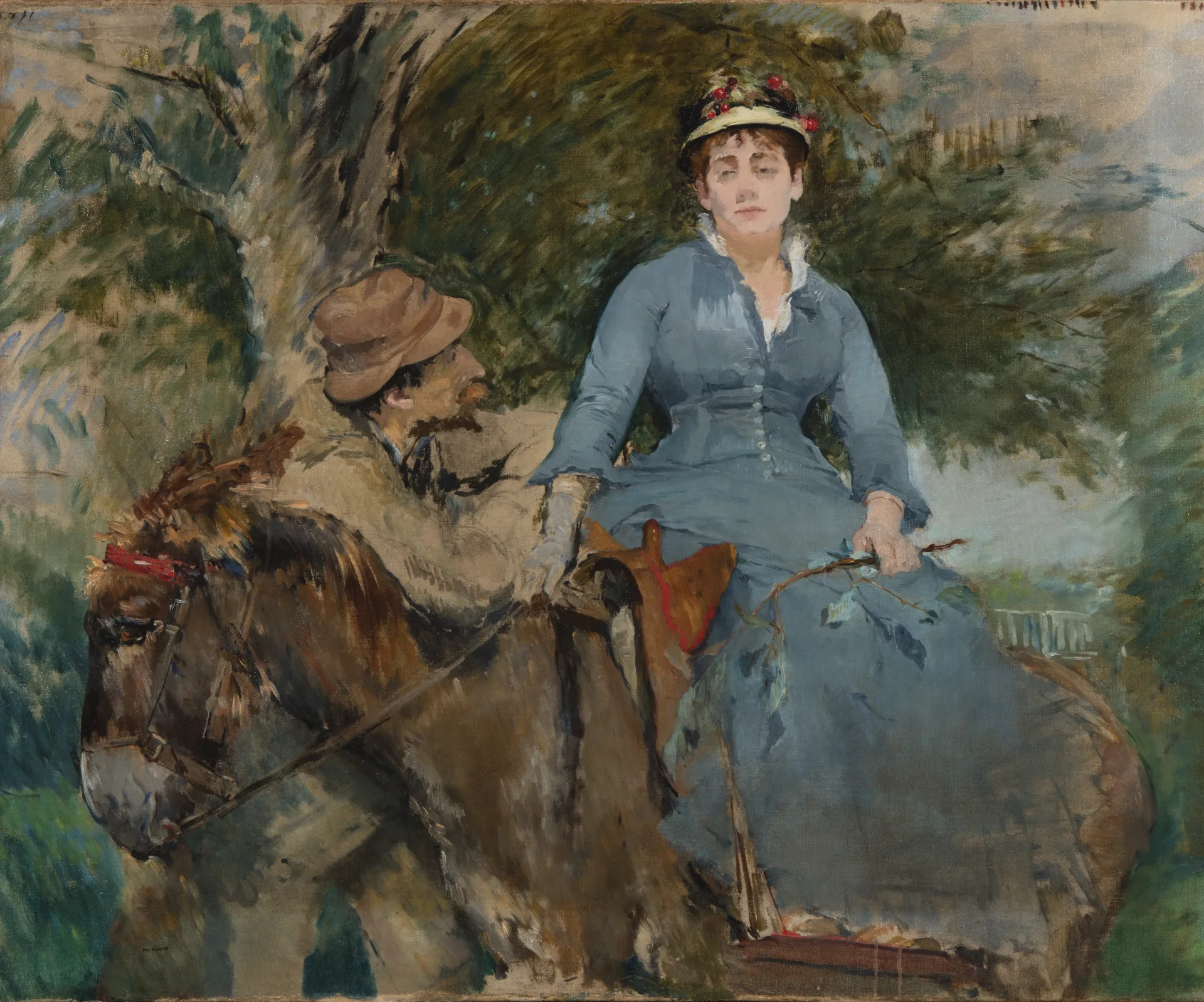 Ева Гонсалес, «Прогулка на ослике (Анри и Жанна)», около 1880–1882. Bristol Museums & Archives Courtesy of Bristol Museums & Archives / Photo David Emeney