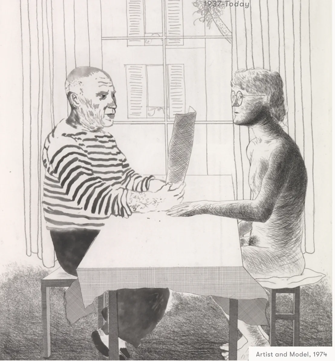 Художник и модель, 1973 -1974 (с)The David Hockney Foundation