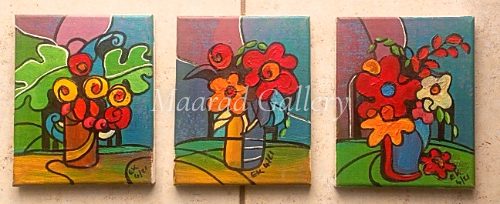 3 bouquets