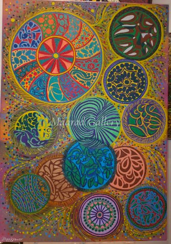 The sun and its sisters in my decorative style