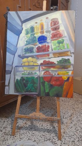 brightly colored refrigerator