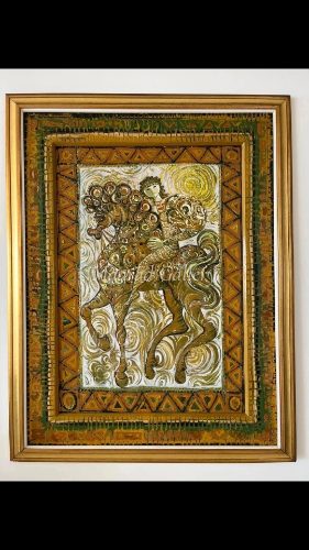 Oil on wood size 150 by 100 cm by hrair artist