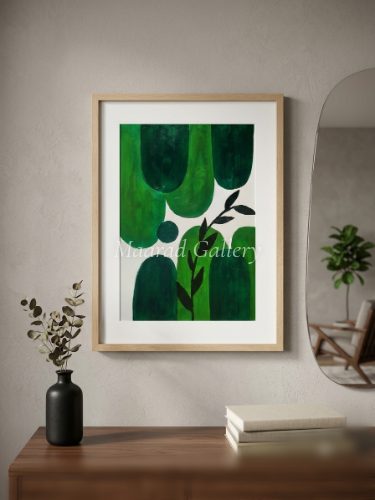 Green Oasis" Abstract Art Print
