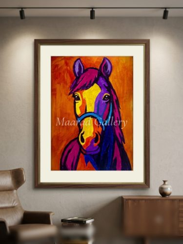 Spirit of Nobility: Modern Expressive Horse Portrait