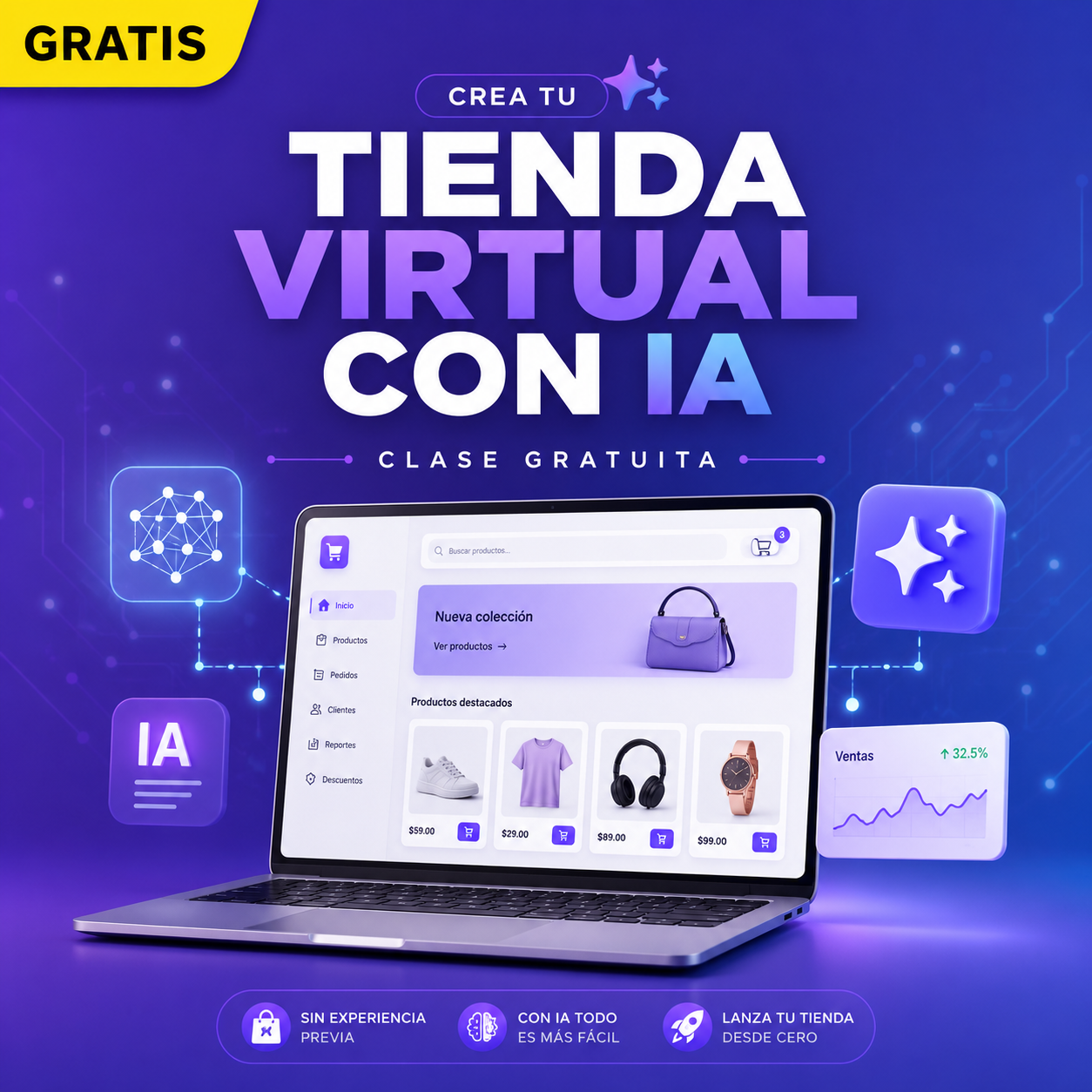 Crea tu Tienda Virtual con IA — Clase Gratuita
