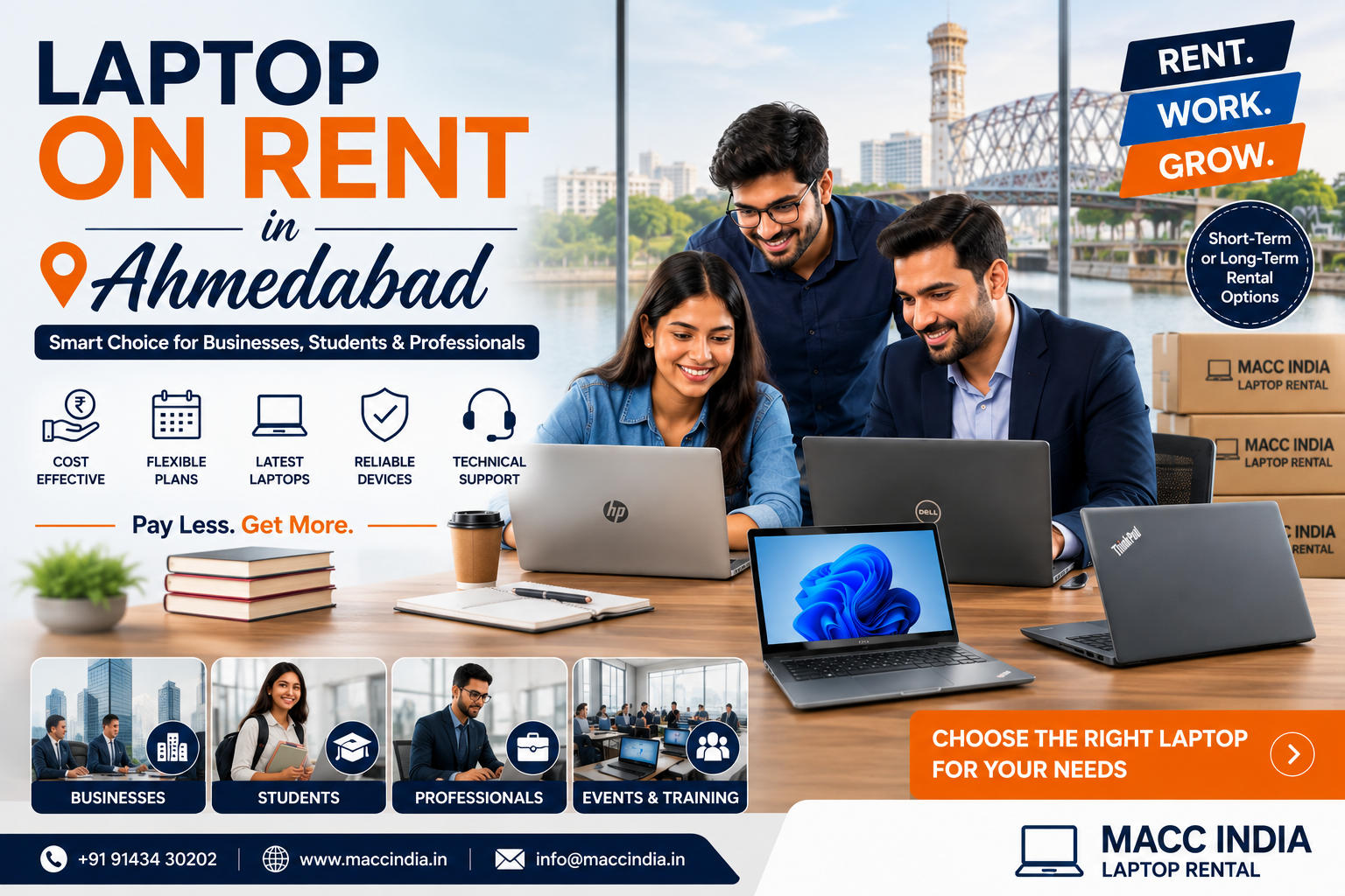 Laptop on Rent in Ahmedabad: Complete Guide for Businesses, Students & Professionals