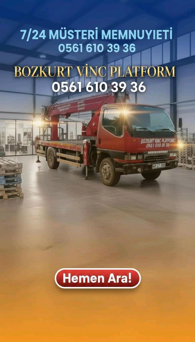 kocaeli 1 tondan 1000 tona 20 metreden 45 metreye sepetli vinc görseli