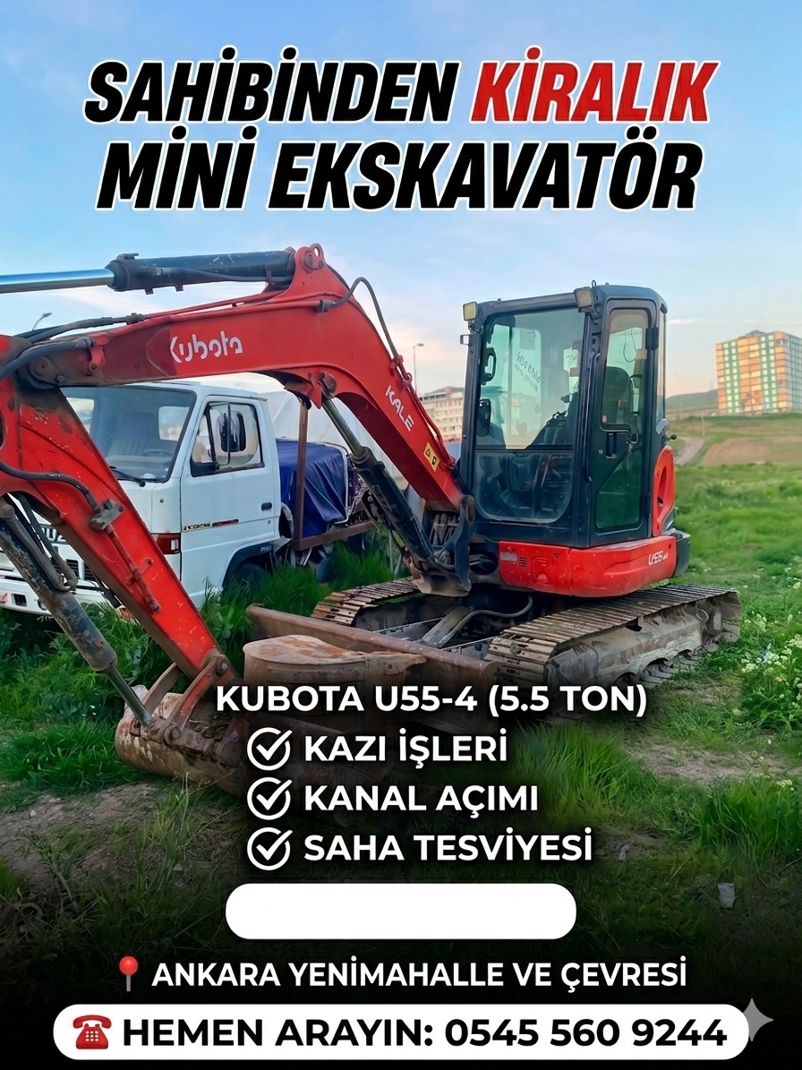 5,5 Tonluk Mini Ekskavatör görseli