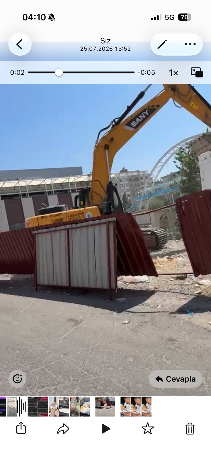 2022 model sıfır Sany 22 ton sıfır kırıcılı her türlü işinize gelinir görseli