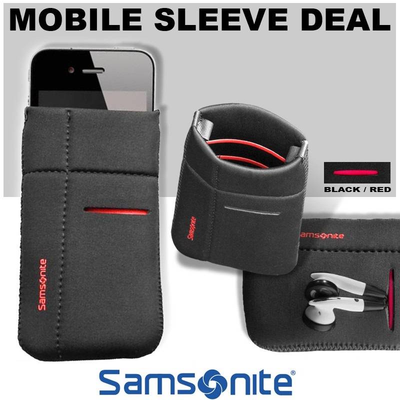 MOBILE SLEEVE M (BLACK/RED) -AIRGLOW MOBILE-50052-1073