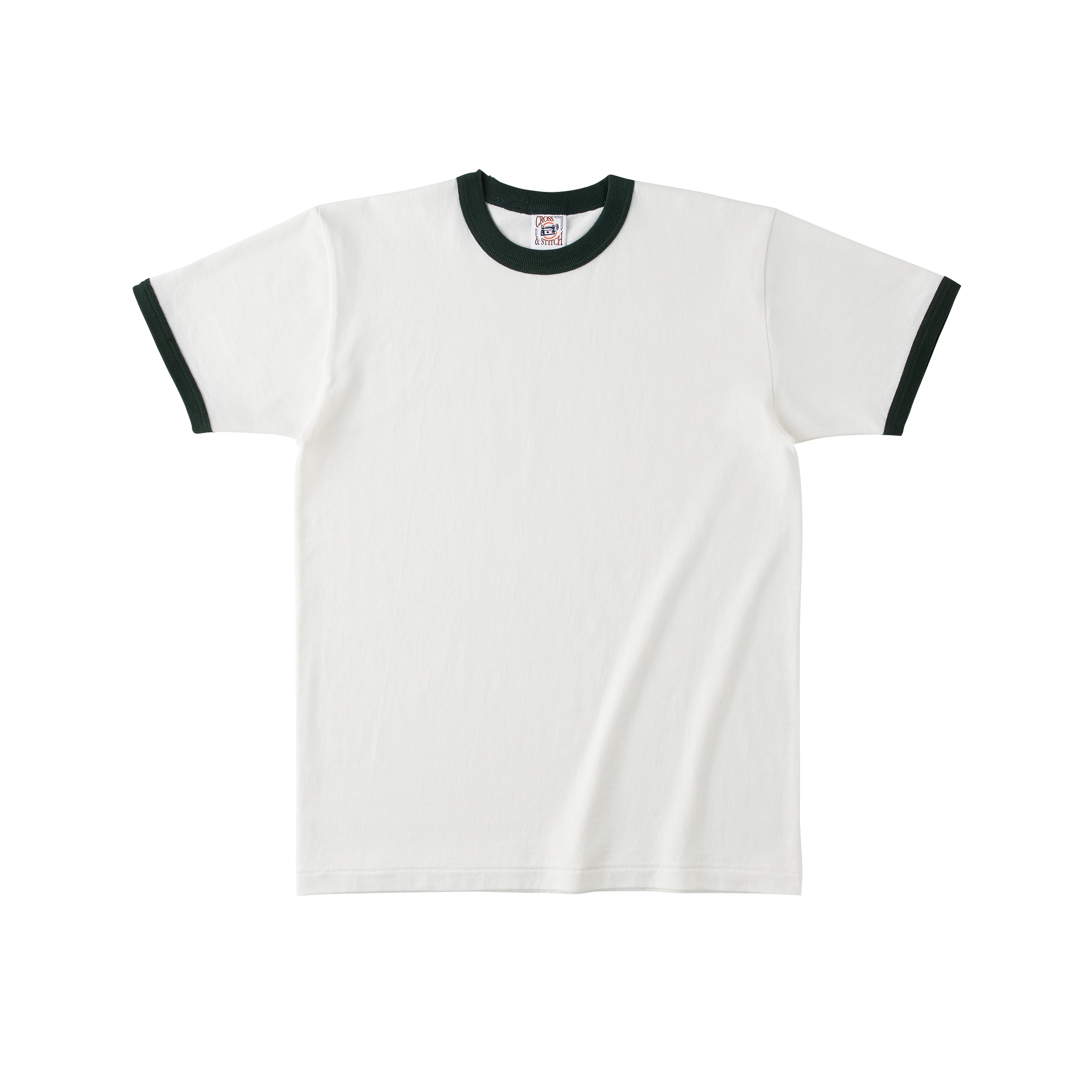 MAD TOMMY【STITCHED】 ナチュラル×フォレストグリーン ホワイト embroidery