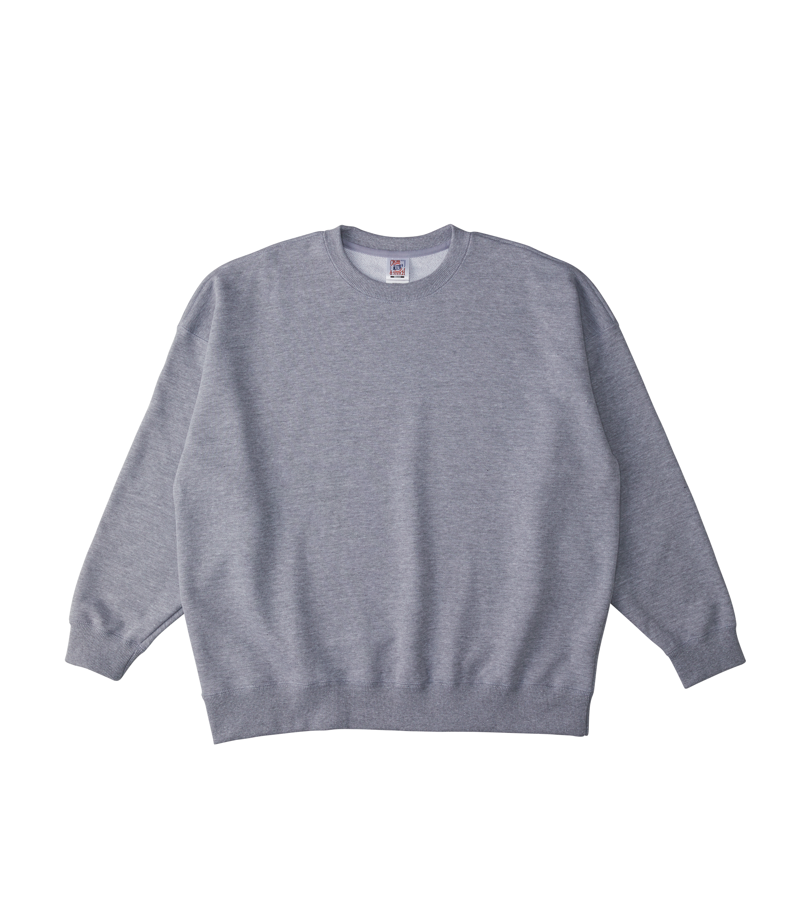 MAD TOMMY【STITCHED】 ヘザ－グレ－ ホワイト embroidery