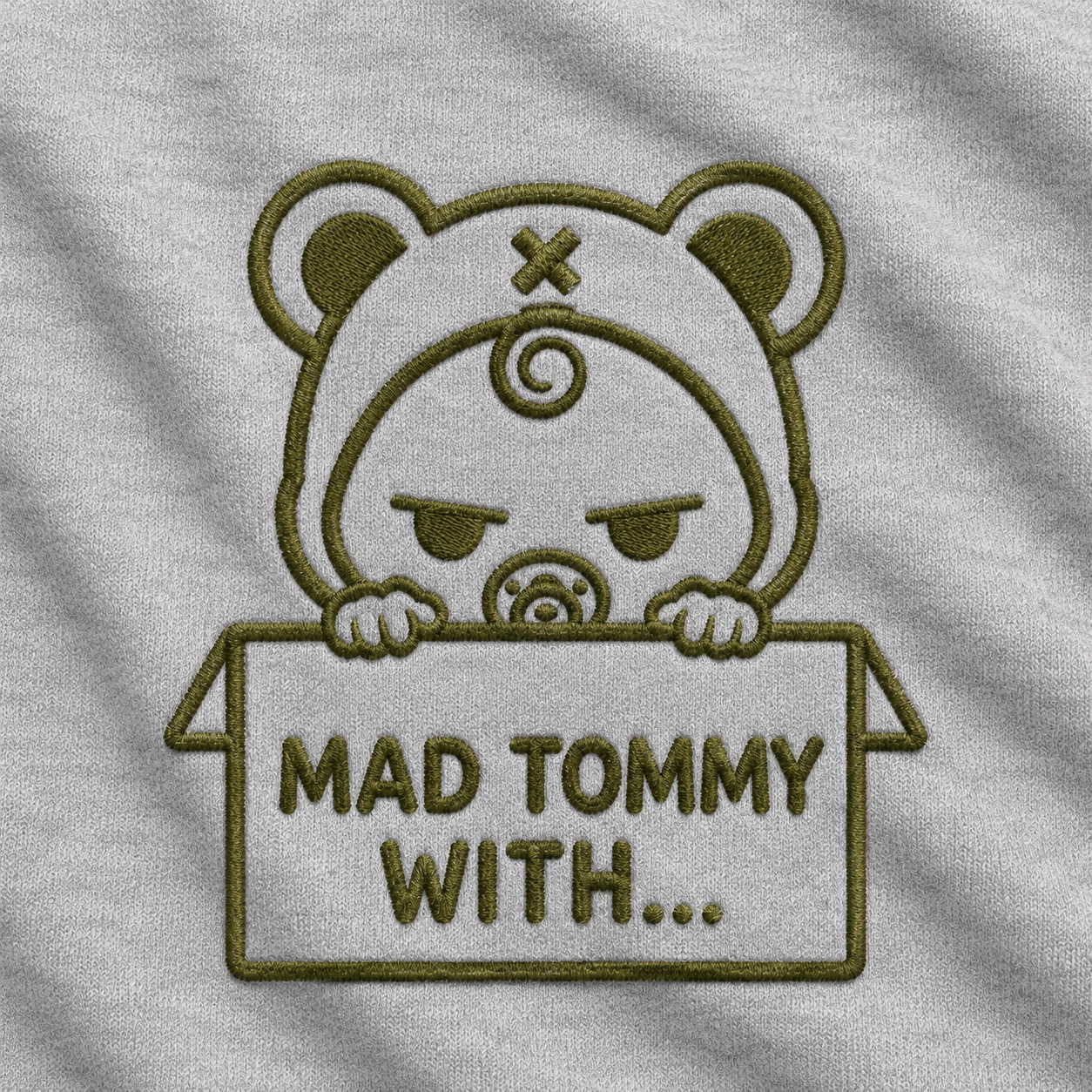 MAD TOMMY BABOO【HIDING】 ホワイト刺繍