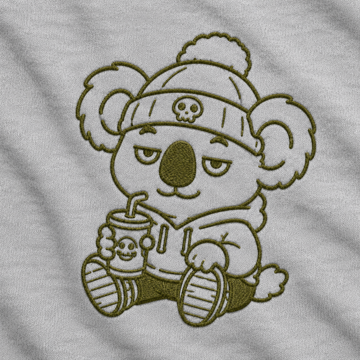 MAD TOMMY JUNKY COZY【CHILL OUT】 ホワイト刺繍
