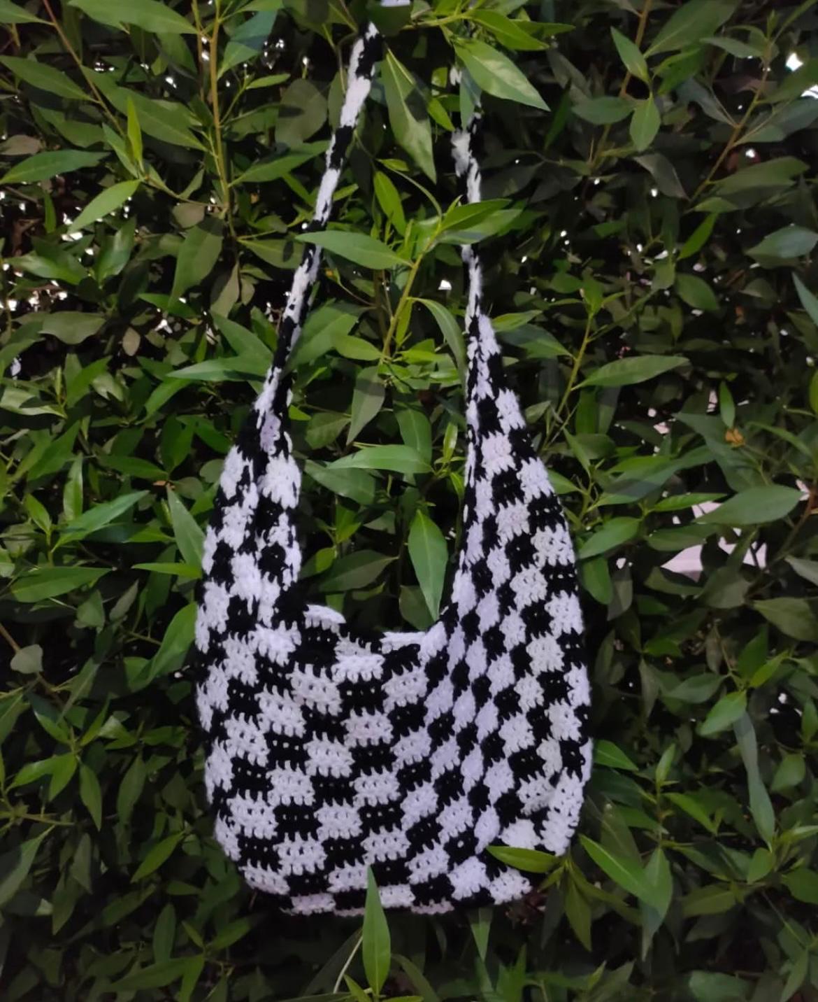 checkered bag