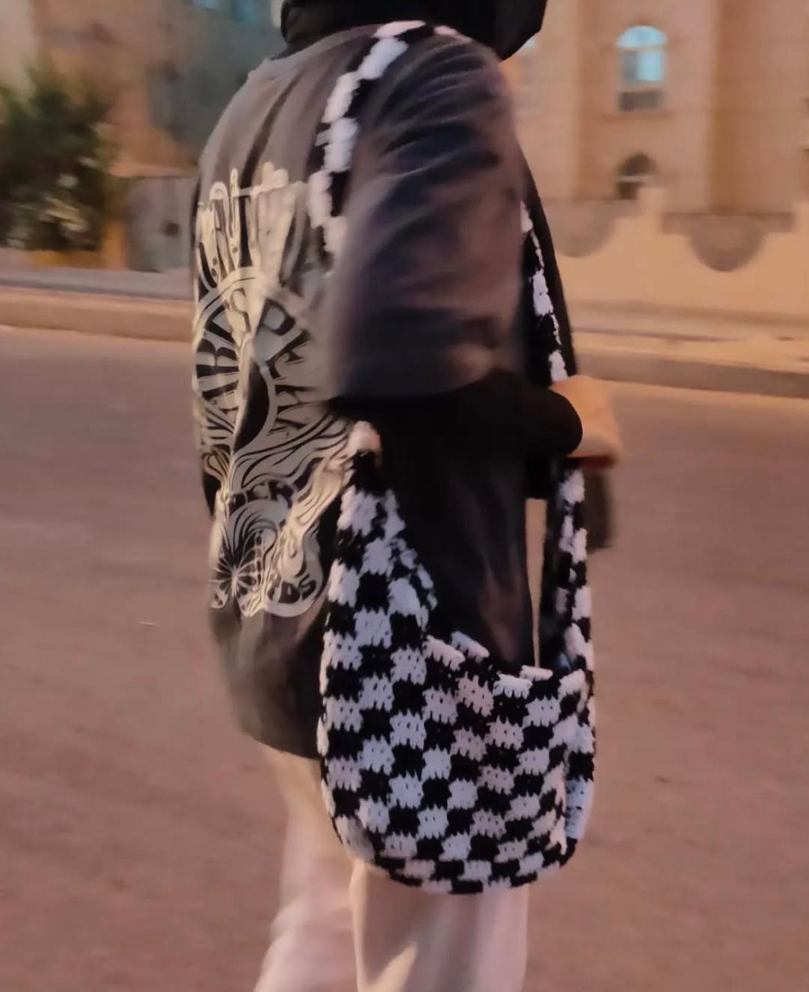 checkered bag