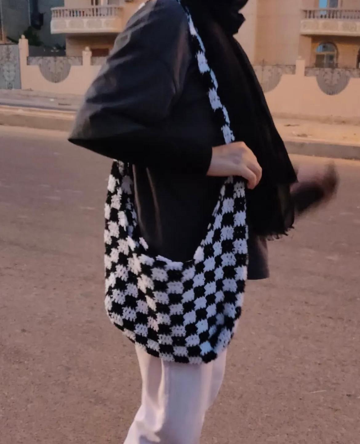 checkered bag