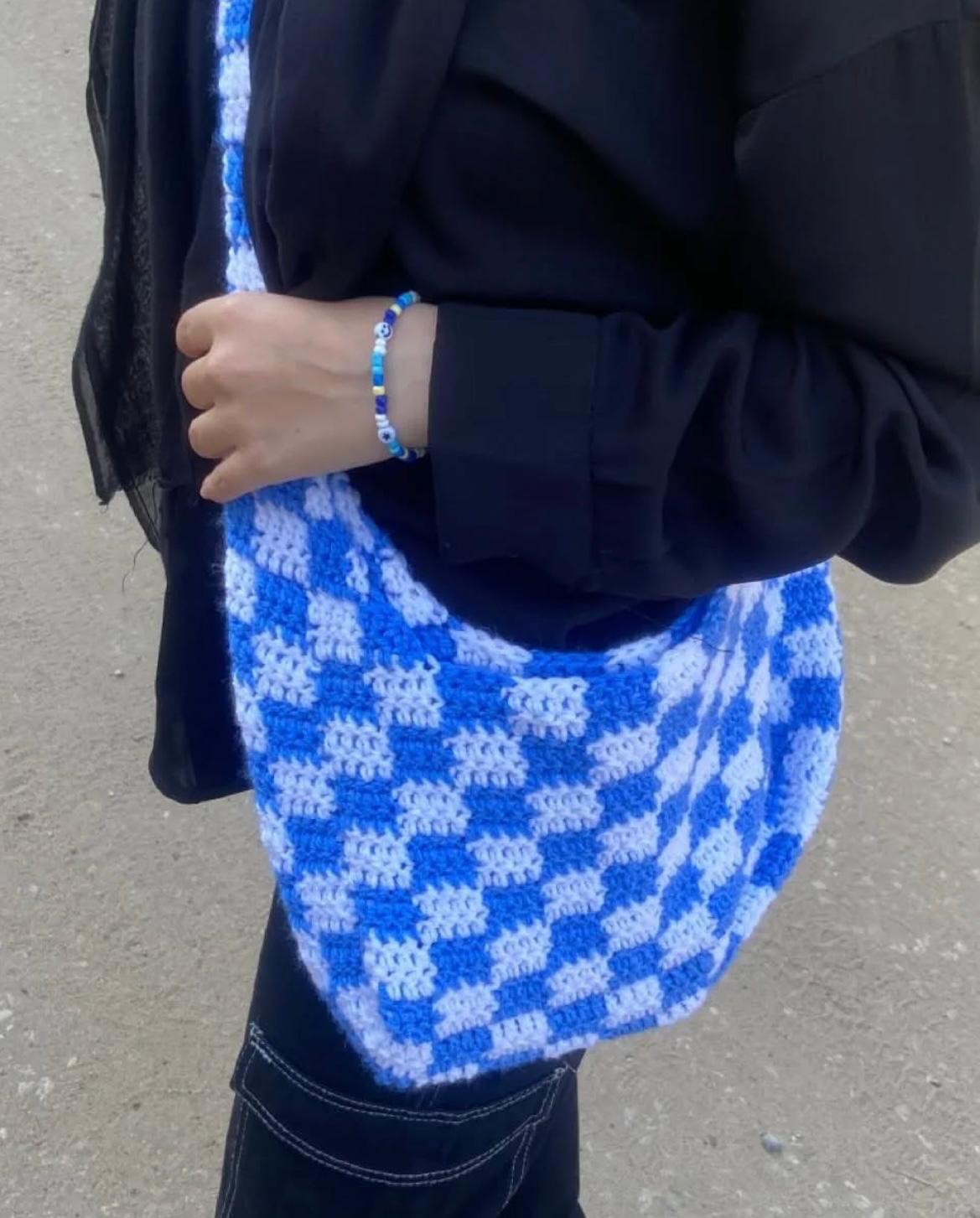 checkered bag