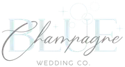 Blue Champagne Wedding Co. logo
