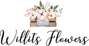 Willits Flowers-W/E Flowers logo
