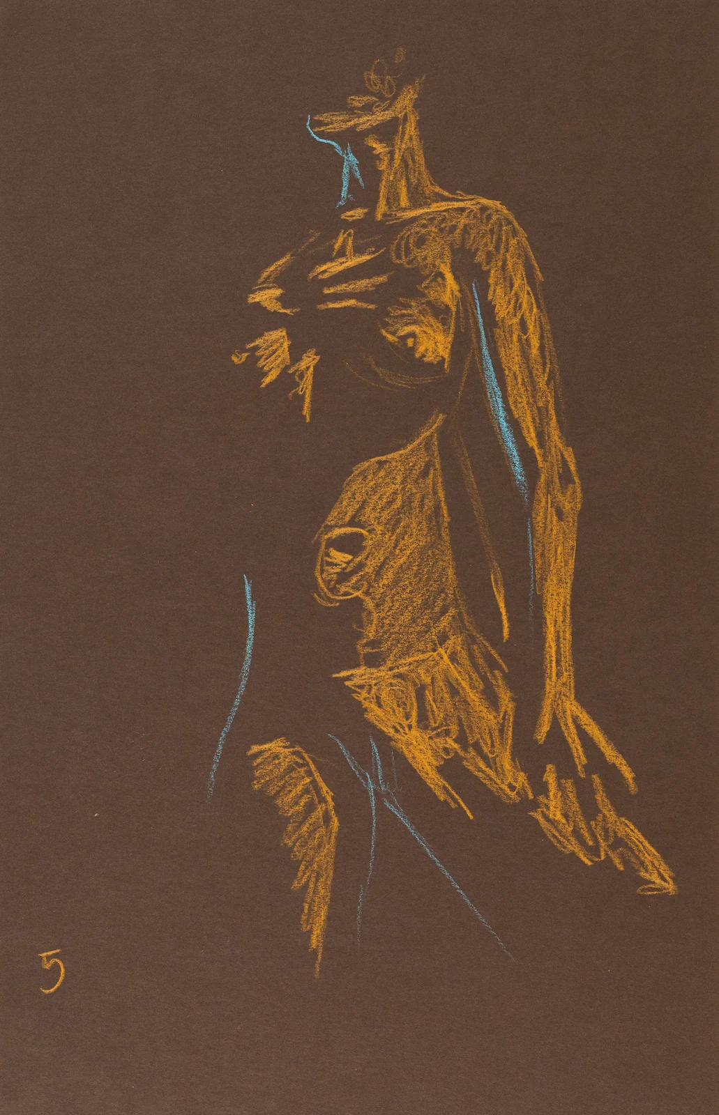 Seated figure, front view by Riley Adamson
