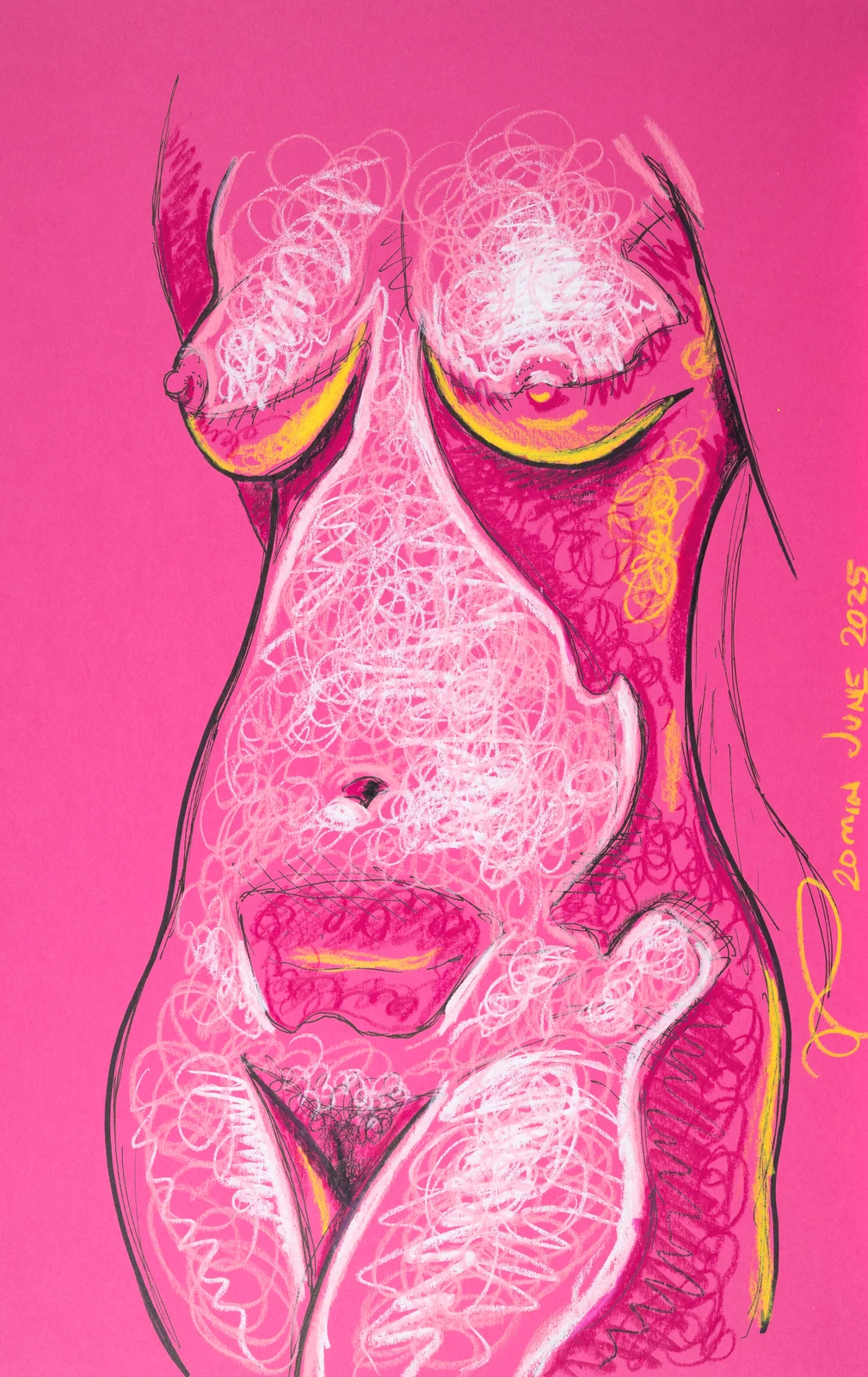 Seated figure, front view by Riley Adamson