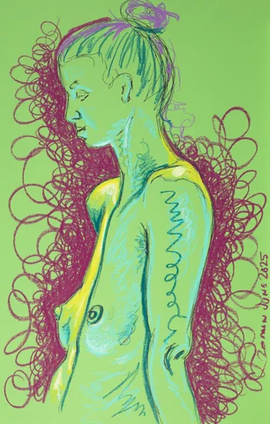 Standing figure, side view by Riley Adamson