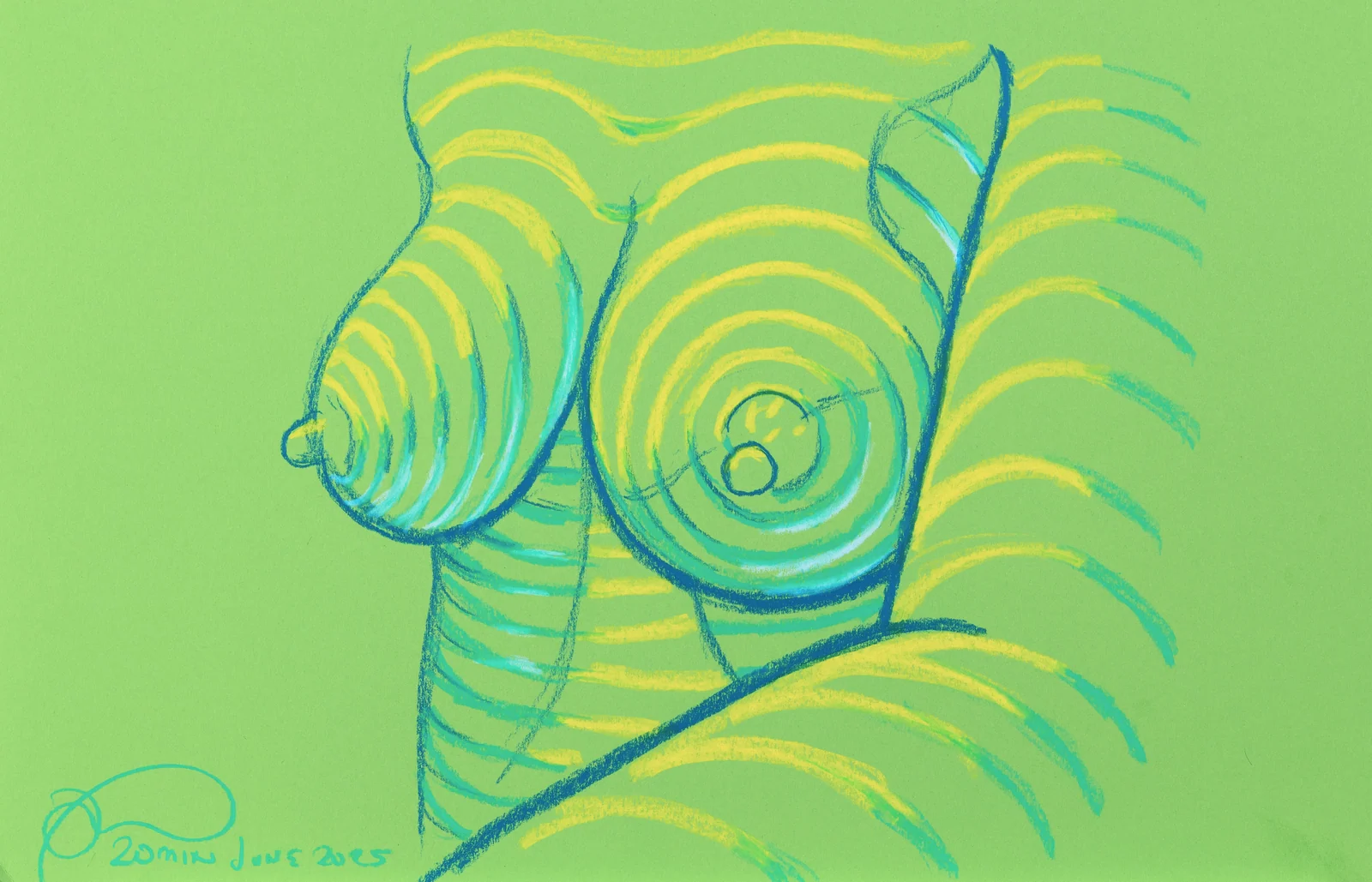 Seated figure, front view by Riley Adamson