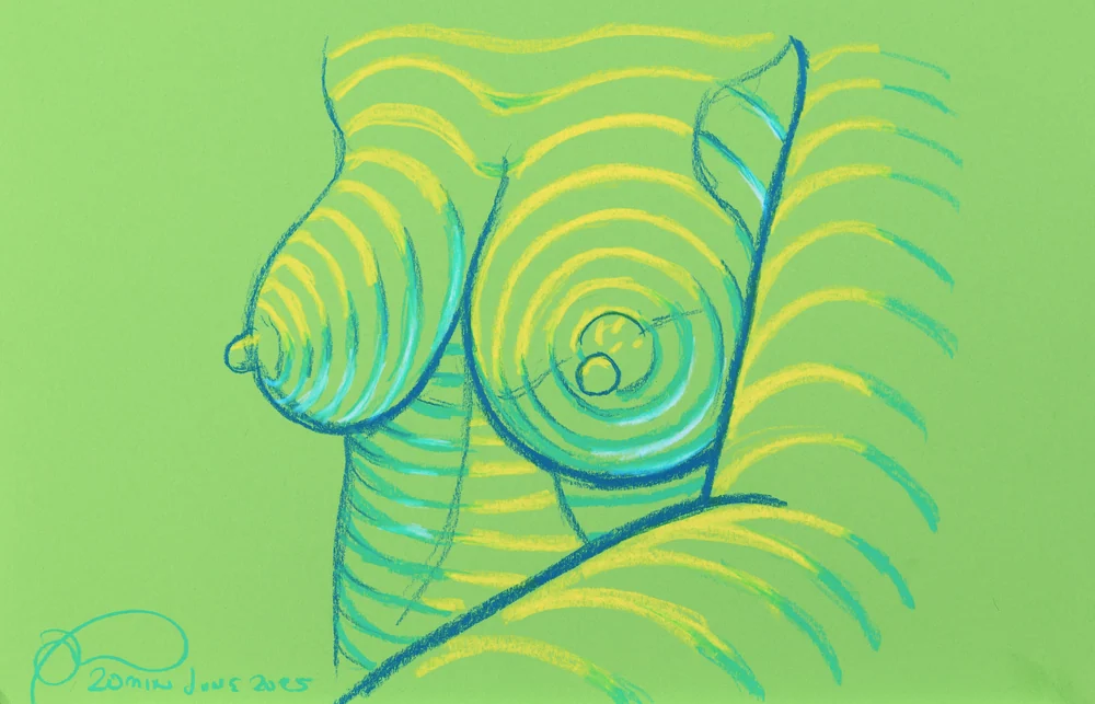 Seated figure, front view by Riley Adamson