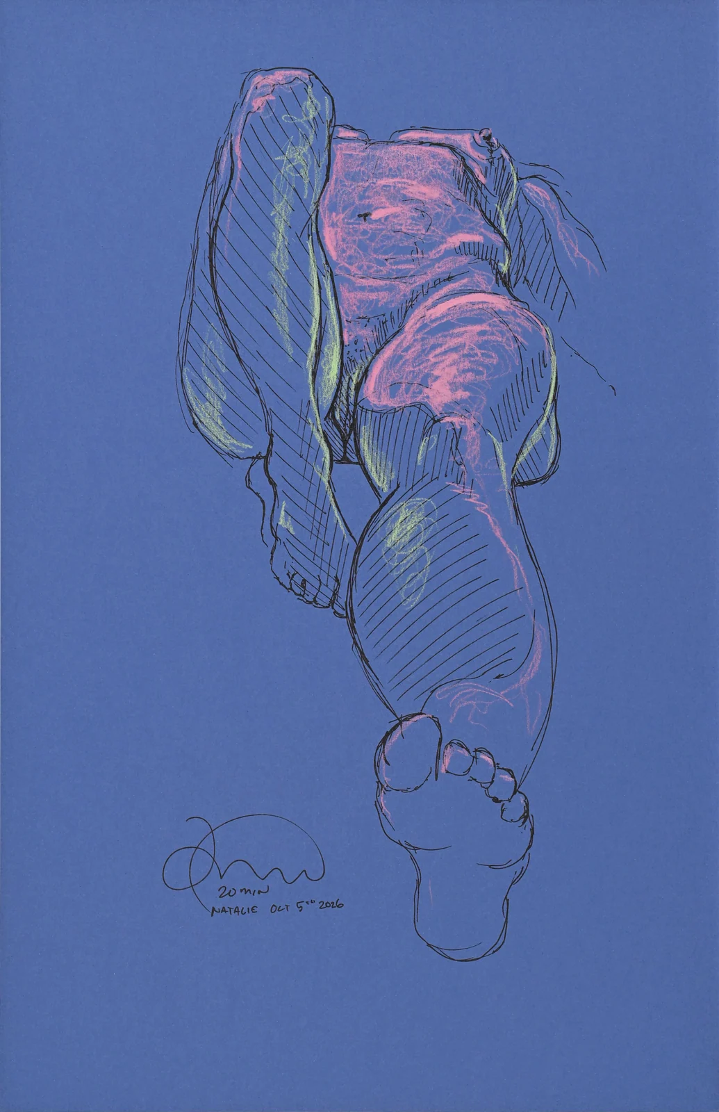 Lying-side figure, back view by Riley Adamson